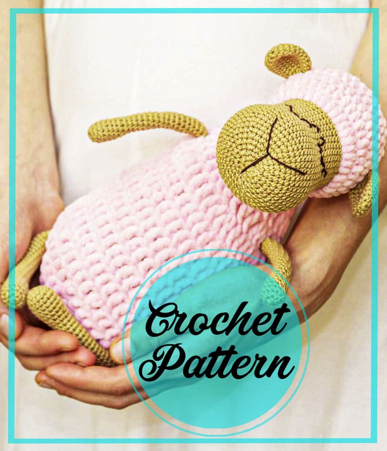 Sleeping sheep amigurumi crochet pattern