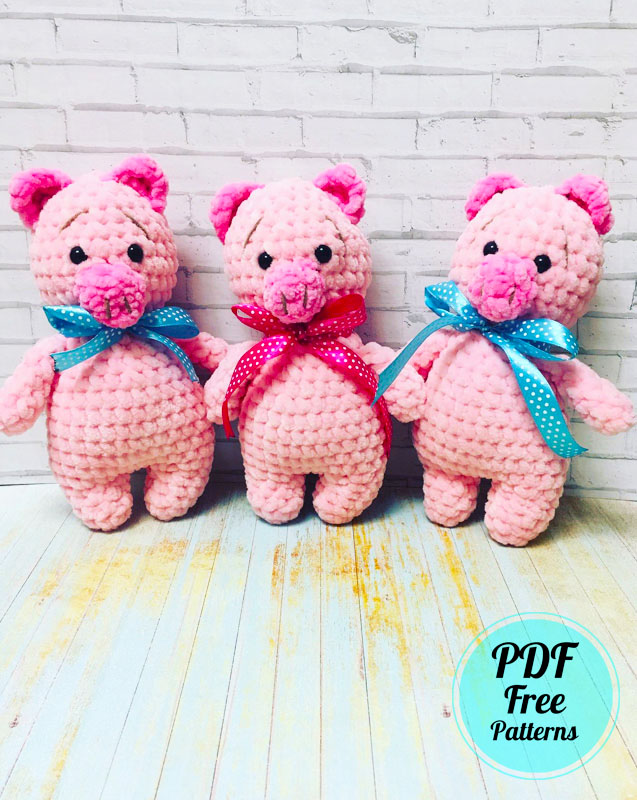Amigurumi Plush Pig for Beginners Crochet PDF Pattern (2)