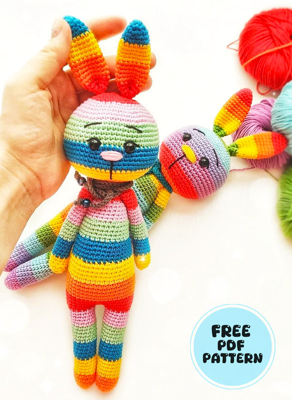 Bonnie the Rainbow Bunny Amigurumi Free Pattern (3)