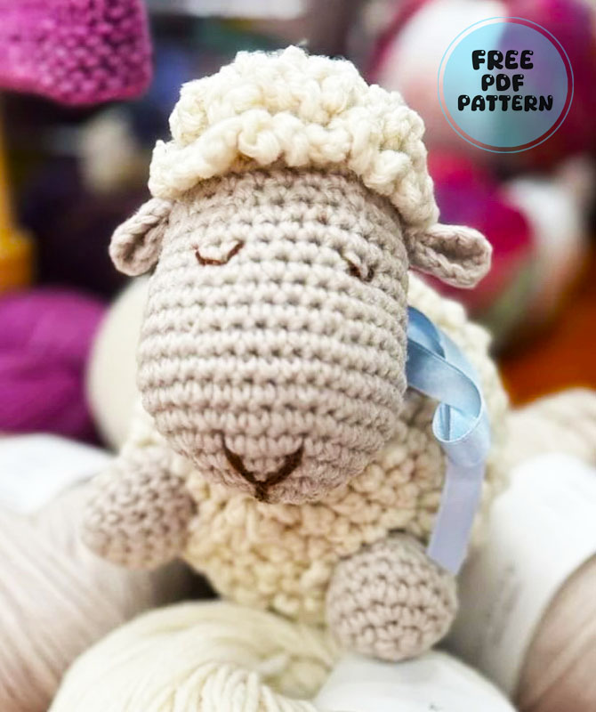 How to Make a Furry Looking Crochet Sheep (2)