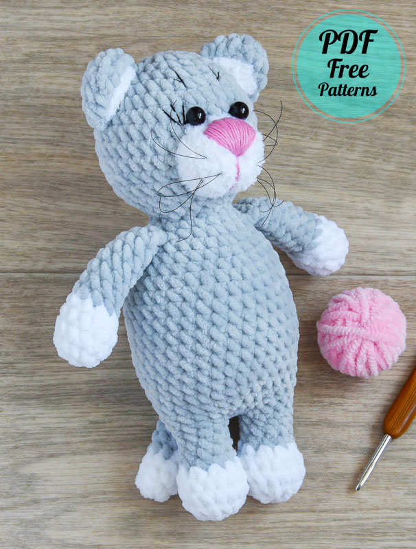 Plush Amigurumi Cat Crochet PDF Free Pattern (3)