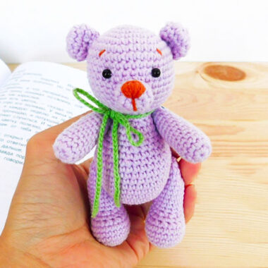Purple Teddy Bear Sammy Crochet Free Pattern (1)