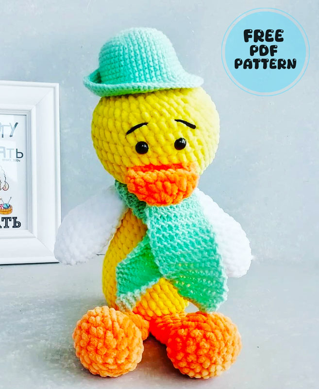 Amigurumi Lovely Duck with Hat Free Pattern (2)