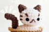 Amigurumi White Baby Kitty Sitting in a Basket (1)