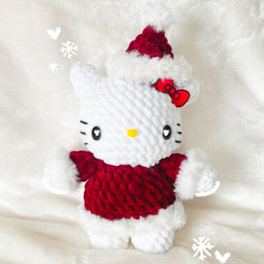 Hello Kitty for Christmas Free Amigurumi Pattern (2)