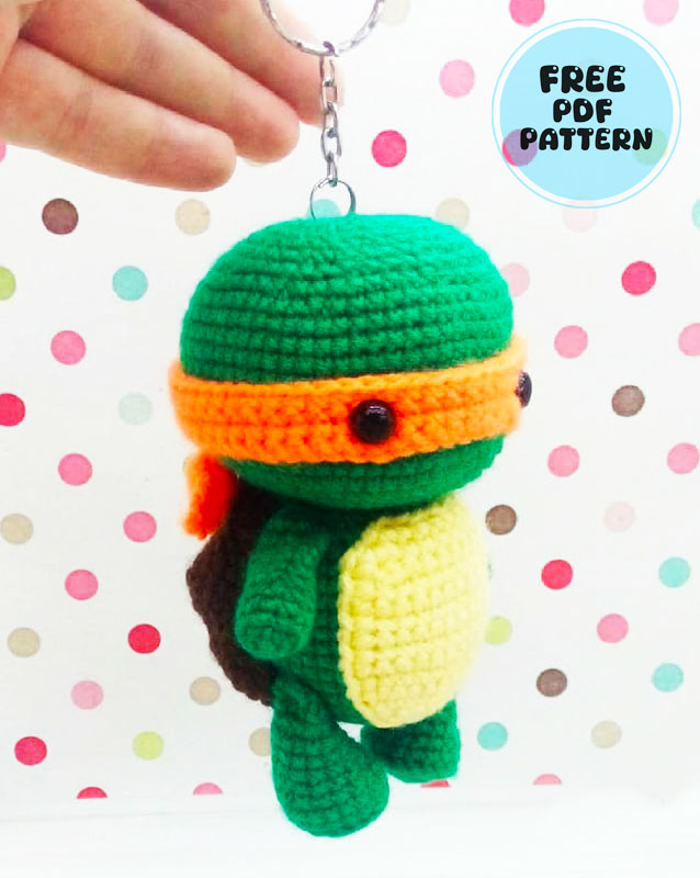 Ninja Turtle Keychain Amigurumi Free PDF Pattern (1)