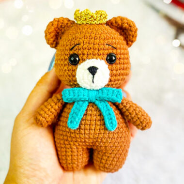Teddy Bear with Crown Amigurumi PDF Free Pattern (2)
