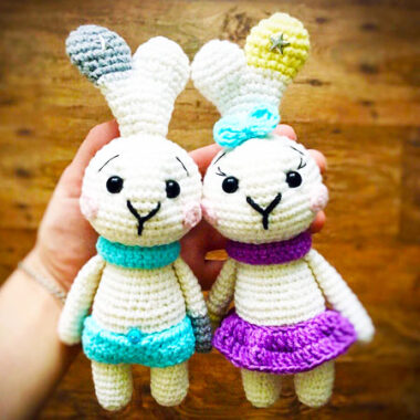 Amigurumi Boy and Girl Bunnies PDF Free Pattern (1)