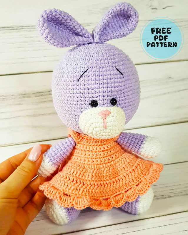 Molly the Bunny with Short Ears Amigurumi Free Pattern (2)