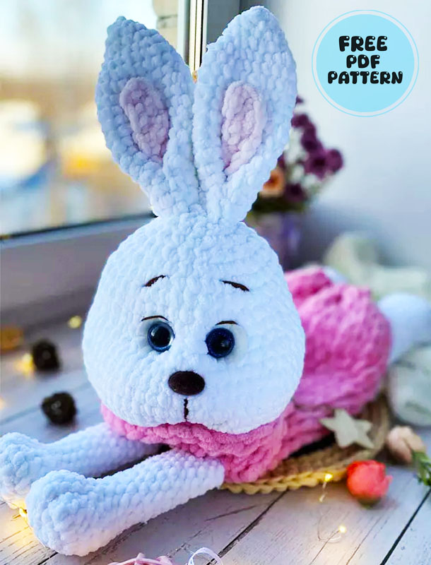 Pajama Plush Bunny PDF Crochet Free Pattern (2)