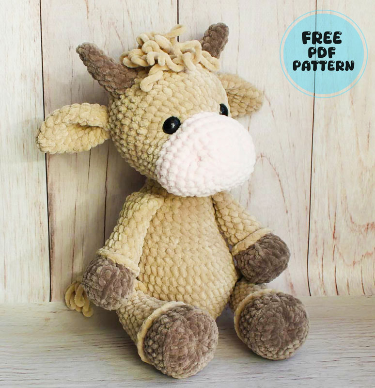 Plush Bull Apollo Crochet PDF Free Pattern (2)