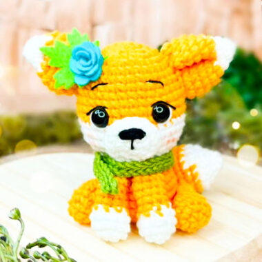 Sitting Fox Keychain Crochet PDF free Pattern (1)