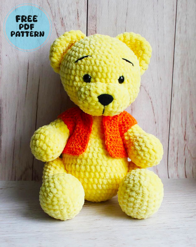 Velvet Bear Winnie Amigurumi PDF Free Pattern (2)