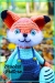 Little fox with dress amigurumi free pattern