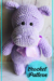 Purple Hippo Amigurumi free crochet pattern