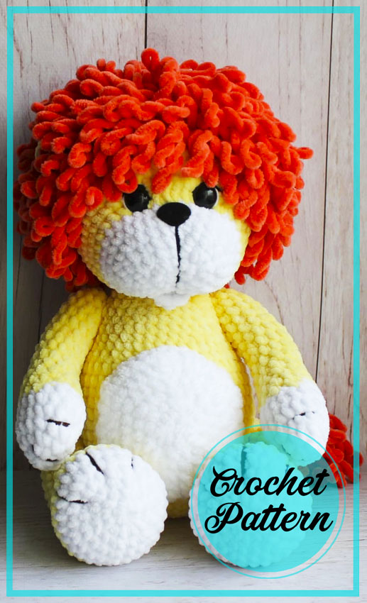 Velvet Lion Amigurumi free PDF crochet pattern
