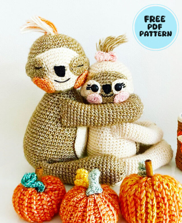 Amigurumi Big and Little Sloth PDF Free Pattern
