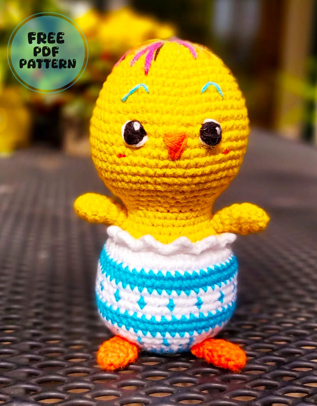 Amigurumi Easter Chick in Egg PDF Free Pattern (2)