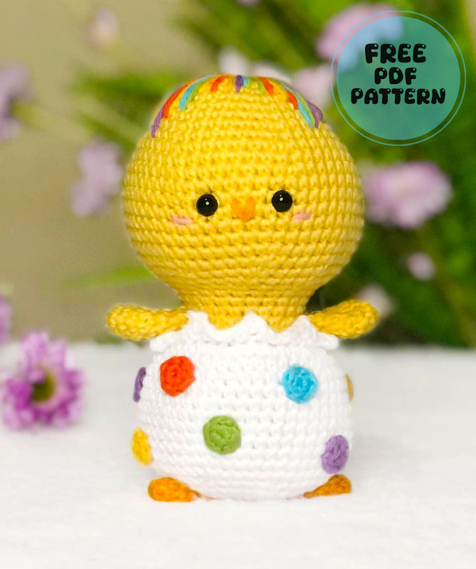 Amigurumi Easter Chick in Egg PDF Free Pattern (3)