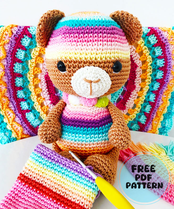 Amigurumi Essie The Rainbow Bear PDF Pattern (2)