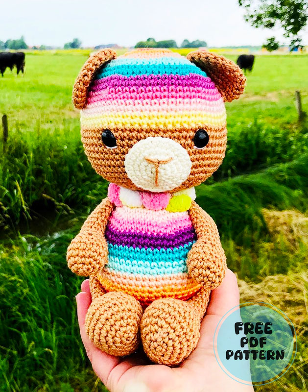 Amigurumi Essie The Rainbow Bear PDF Pattern (3)