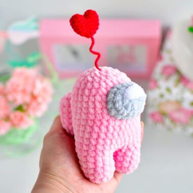 Amigurumi Pink Among Us PDF Free Pattern (1)