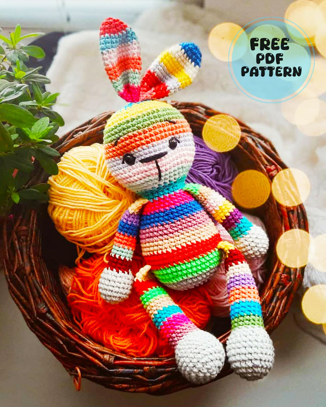 Amigurumi Sherly the Rainbow Bunny PDF Free Pattern (3)