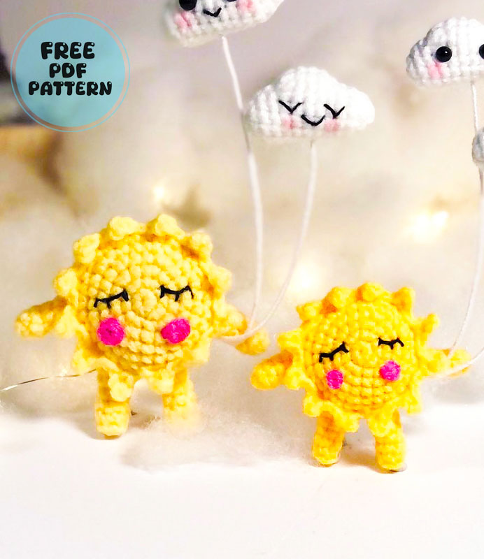 Amigurumi Sun Doll with Cloud Free PDF Pattern (1)