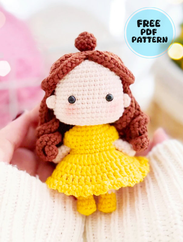 Belle the Crochet Doll Amigurumi PDF Pattern (2)