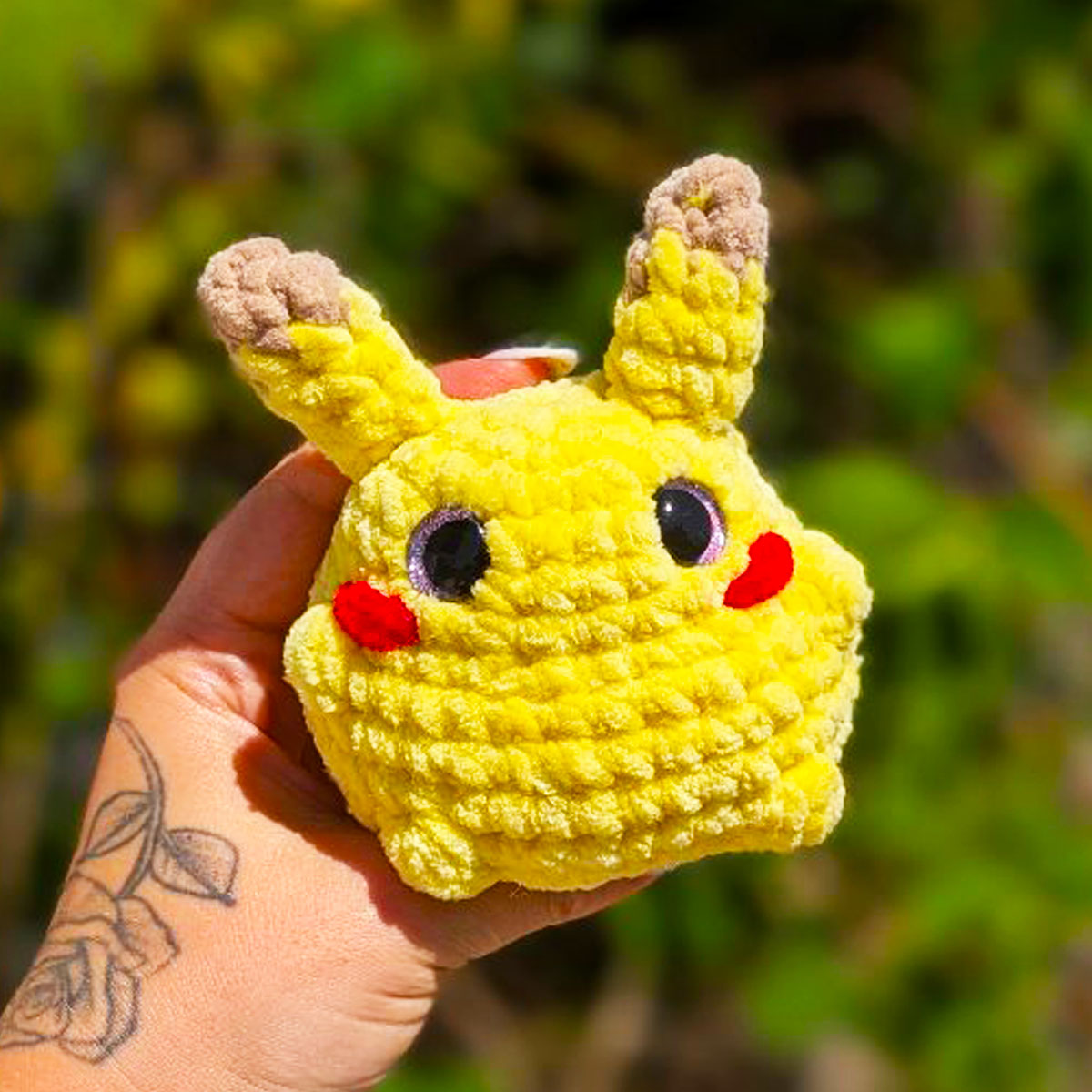 Chubby Pikachu Pokemon Crochet Pattern Step by Step, image size:1200x1200