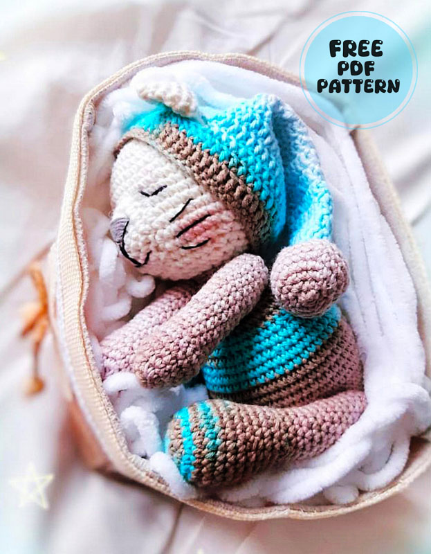 Luna the Sleepy Cat Amigurumi Free PDF Pattern (2)