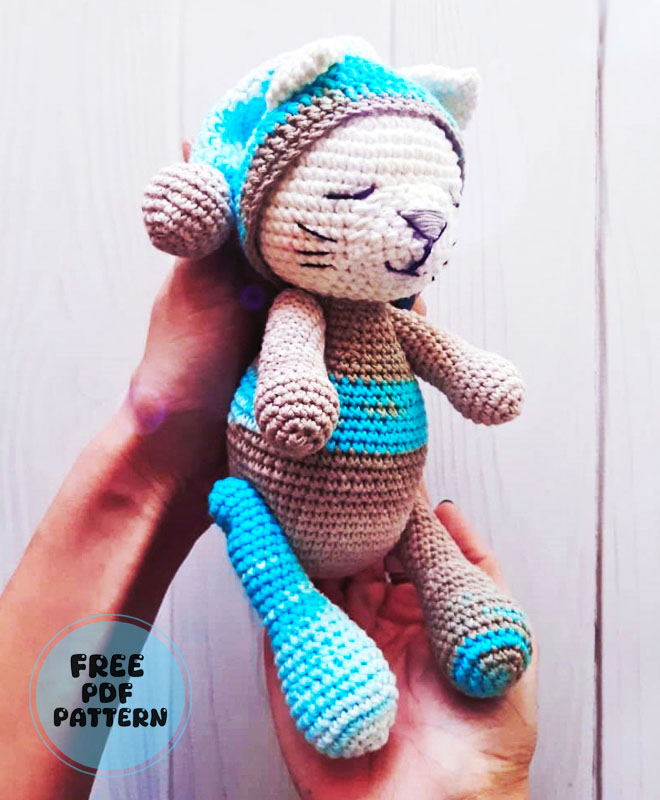 Luna the Sleepy Cat Amigurumi Free PDF Pattern (3)