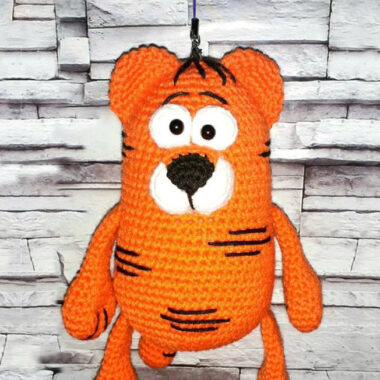 Orange the Tiger Keychain Amigurumi PDF Free Pattern