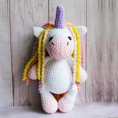 Plush Colorful Unicorn PDF Amigurumi Free Pattern (1)