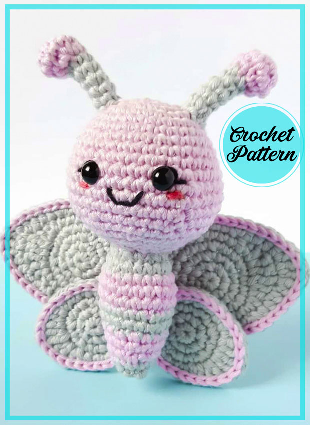 Ellie the butterfly amigurumi crochet free pattern
