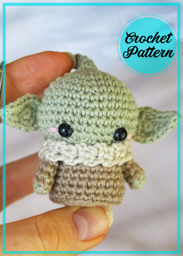 Baby Yoda Keychain PDF Amigurumi Crochet Free Pattern