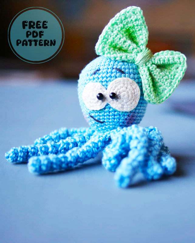 Baby Blue Octopus Kechain PDF Crochet Pattern (2)