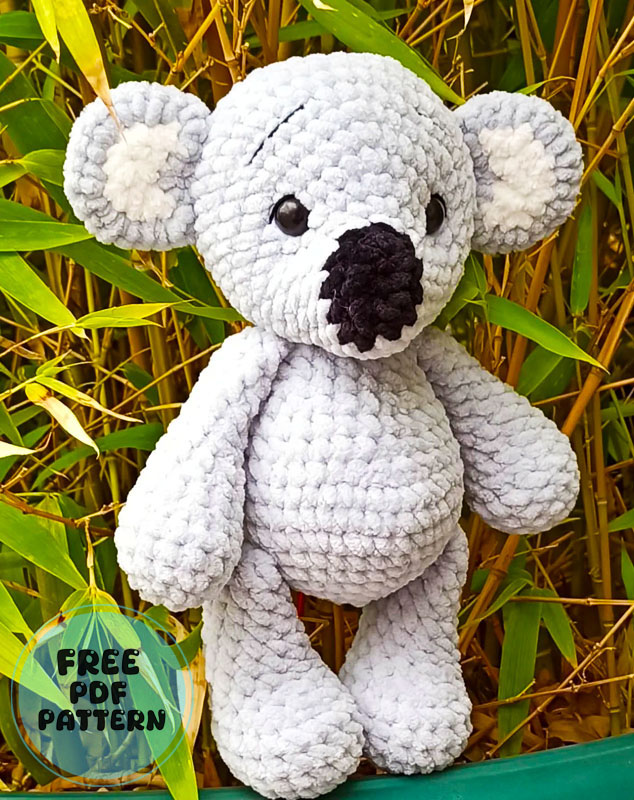 Big Plush Koala Droopy Amigurumi Free PDF Pattern (2)
