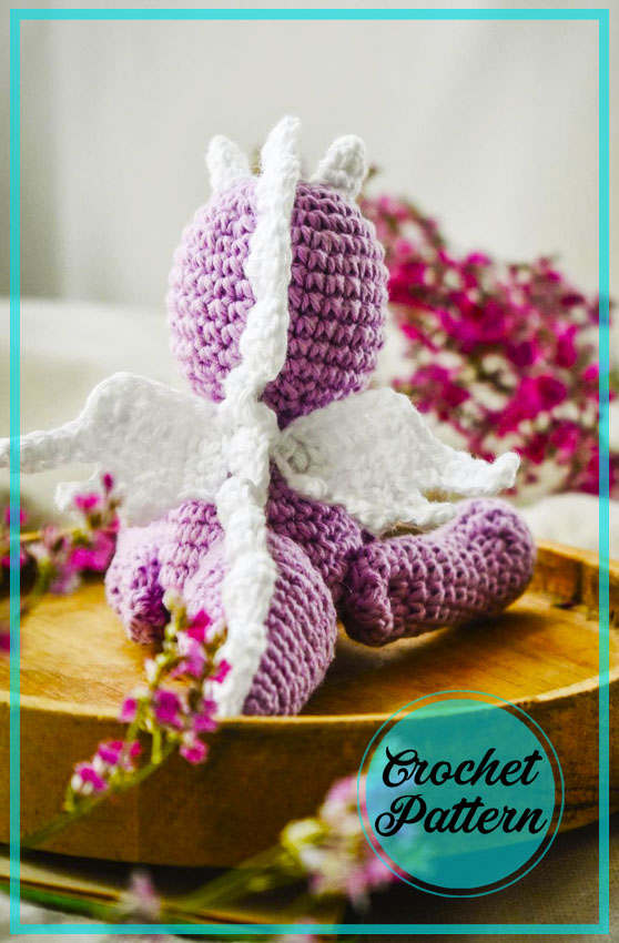 Dragon with Lace Wings Amigurumi free PDF Pattern