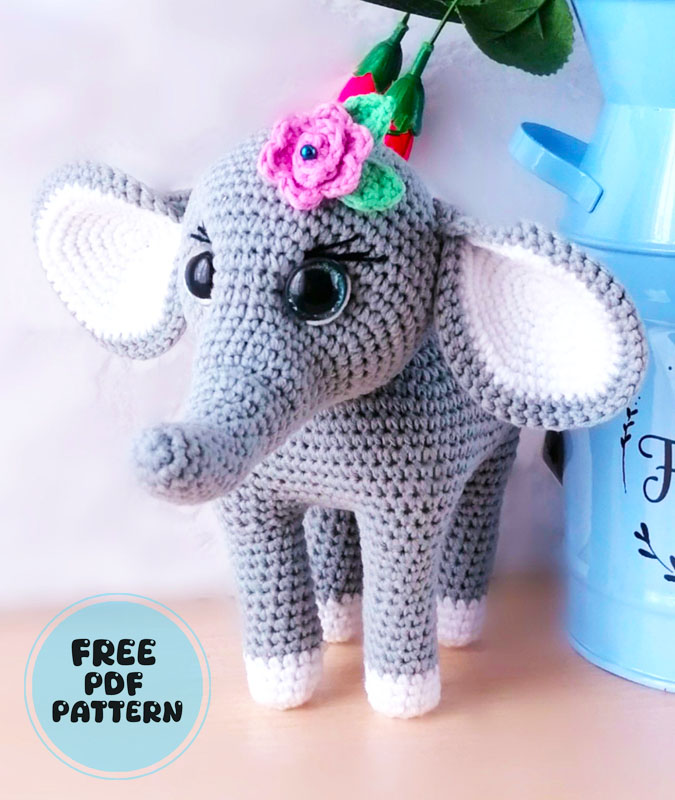 Enola the Elephant Amigurumi Free Pattern Step by Step (2)