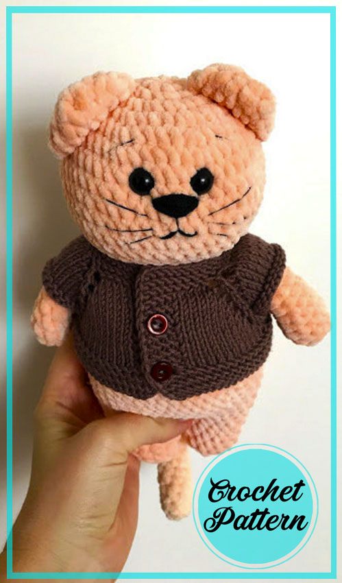 Velvet Cat Toy Amigurumi PDF Crochet Free Pattern