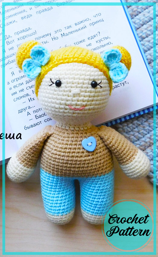 Stesha doll Amigurumi crochet pattern