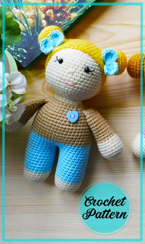 Stesha doll Amigurumi crochet pattern