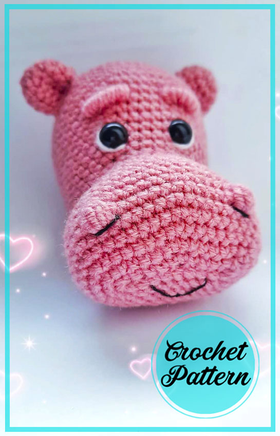 Pink Hippo Amigurumi Crochet PDF Free Pattern