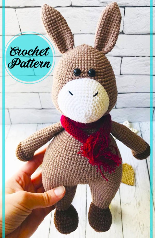 Lovely Donkey Amigurumi crochet PDF free pattern - Amigurumiday