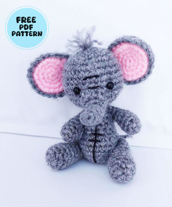 Amigurumi Little Elephant Keychain Free PDF Pattern (2)