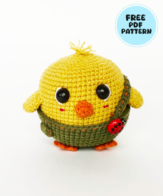 Chiken in Overalls Amigurumi PDF Pattern (2)