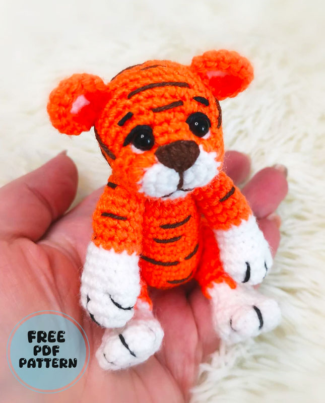 Little Finger Tiger Amigurumi PDF Free Pattern (2)