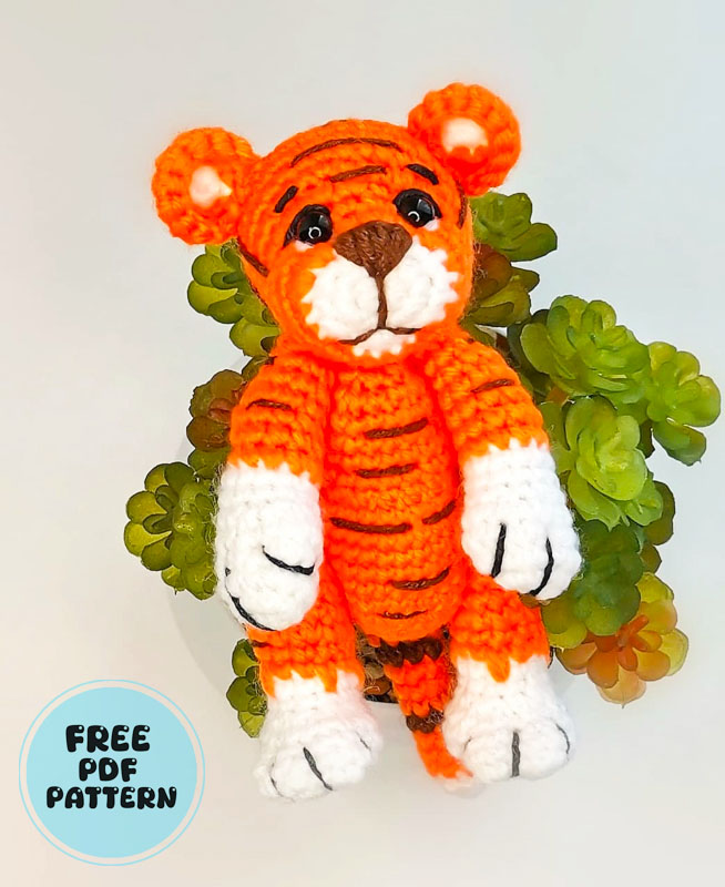 Little Finger Tiger Amigurumi PDF Free Pattern (3)
