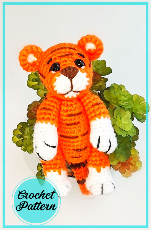 Little Finger Tiger Amigurumi PDF Free Crochet Pattern 1